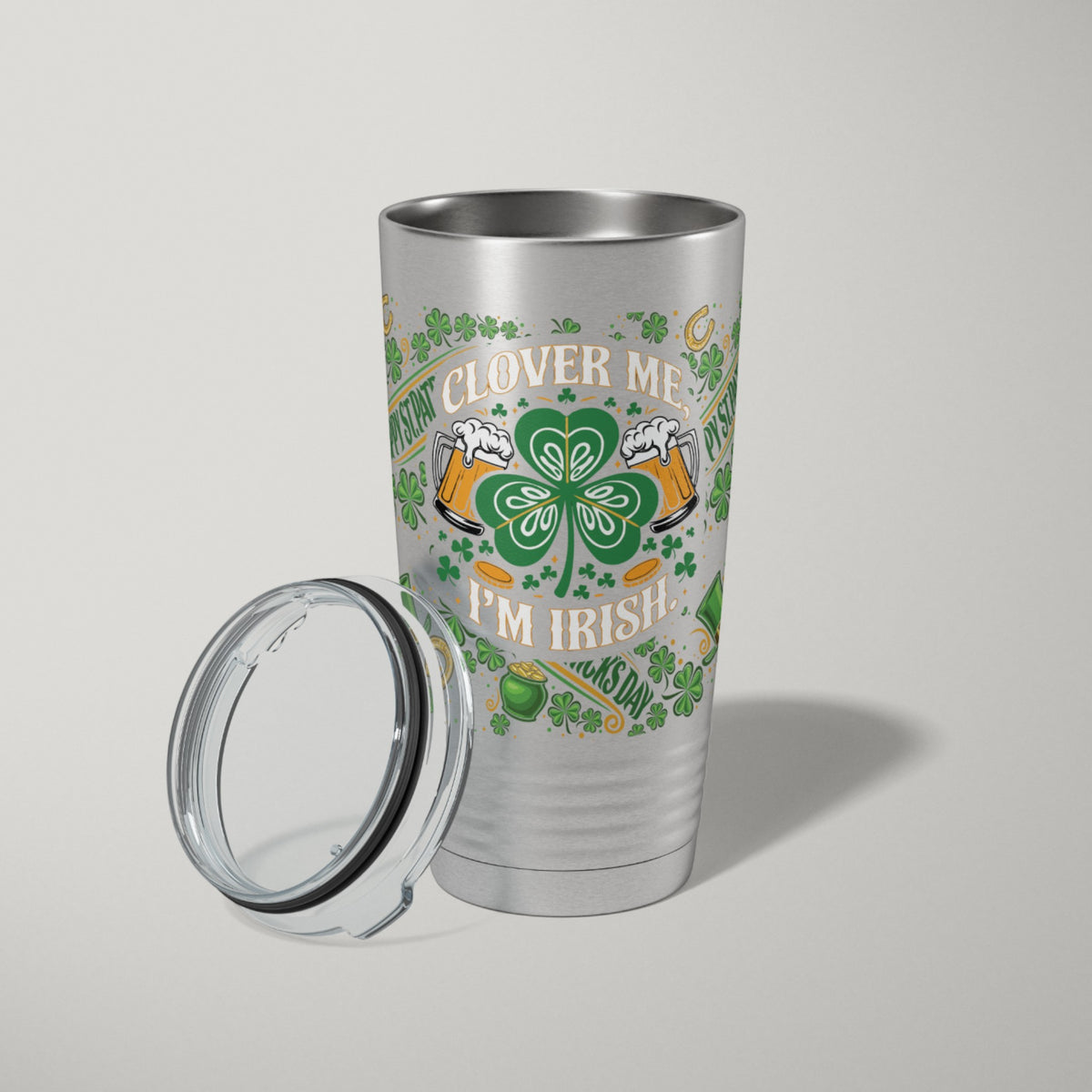 St Patricks Day Tumbler 2-Pack | UV Clover Me Wrap