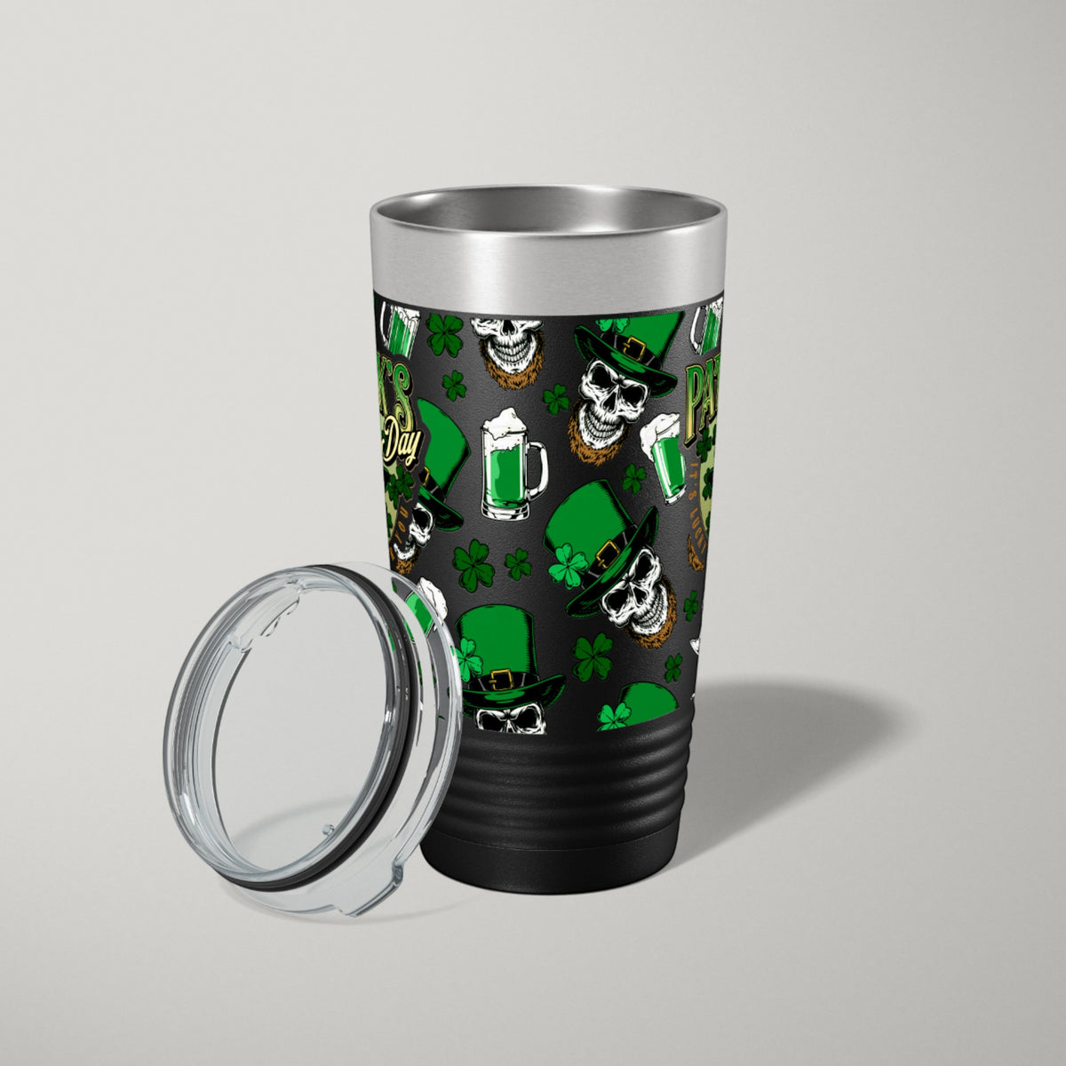 St Patricks Day Tumbler 2-Pack | UV Skull Wrap