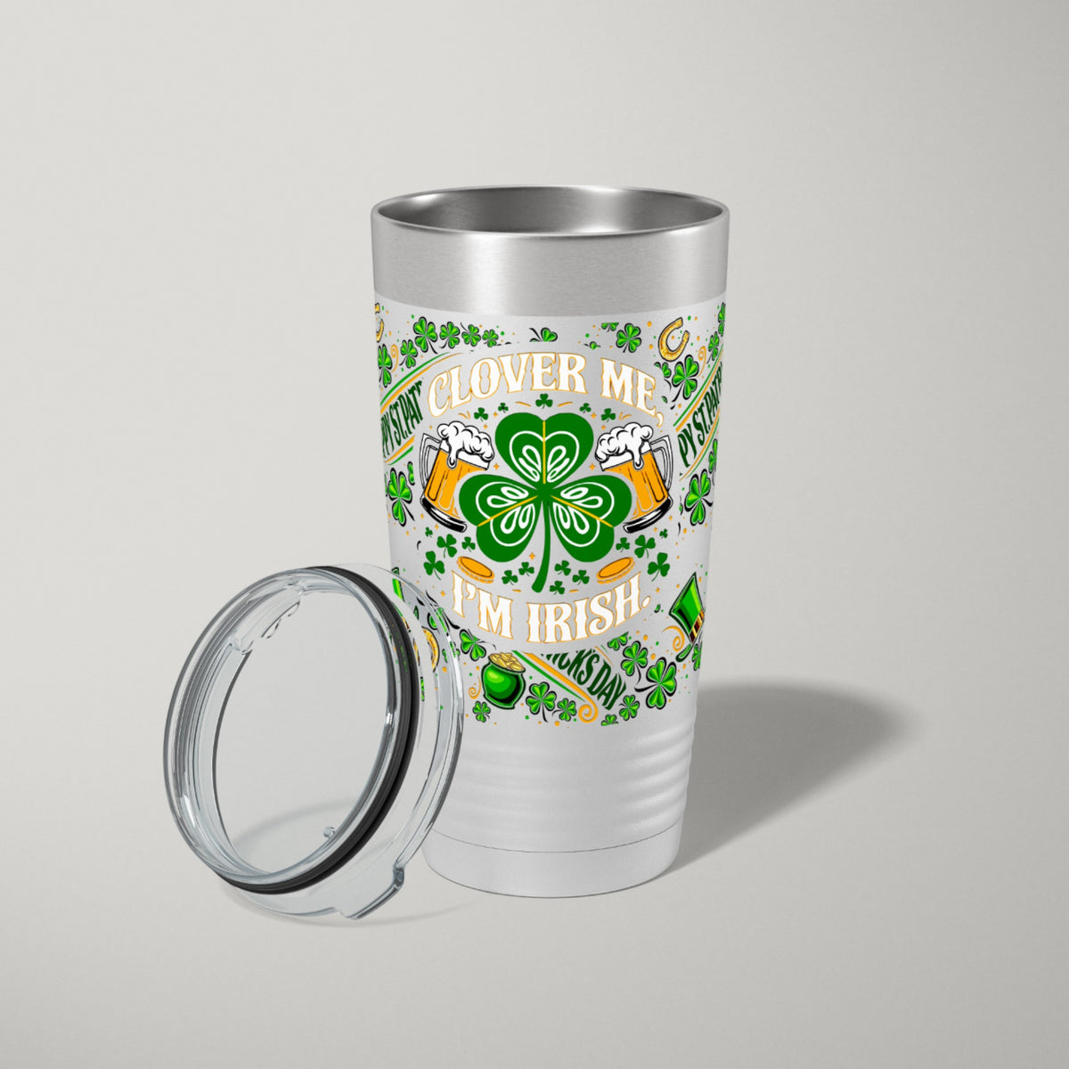 St Patricks Day Tumbler 2-Pack | UV Clover Me Wrap