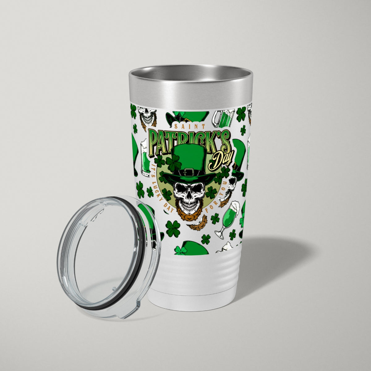 St Patricks Day Tumbler 3-Pack | UV Skull Wrap