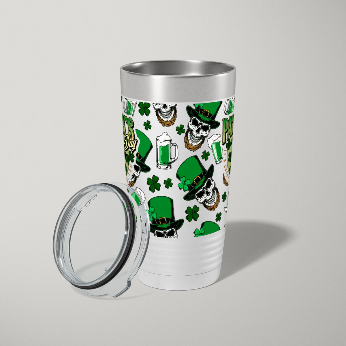St Patricks Day Tumbler 3-Pack | UV Skull Wrap