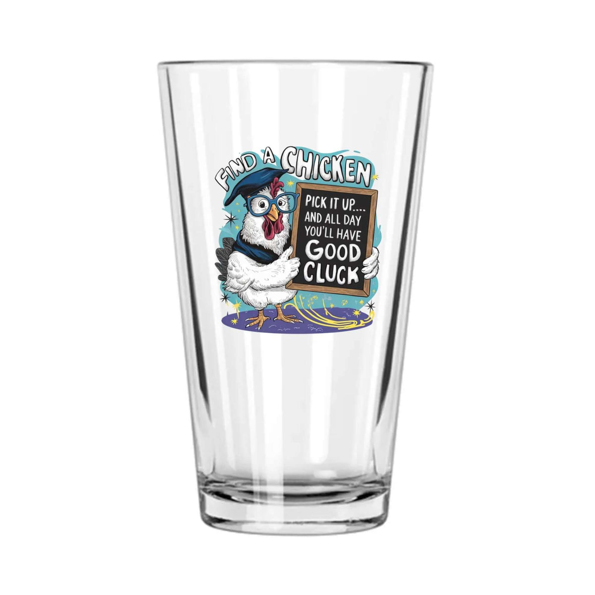 16oz Pint Glass - Funny Rooster Sayings