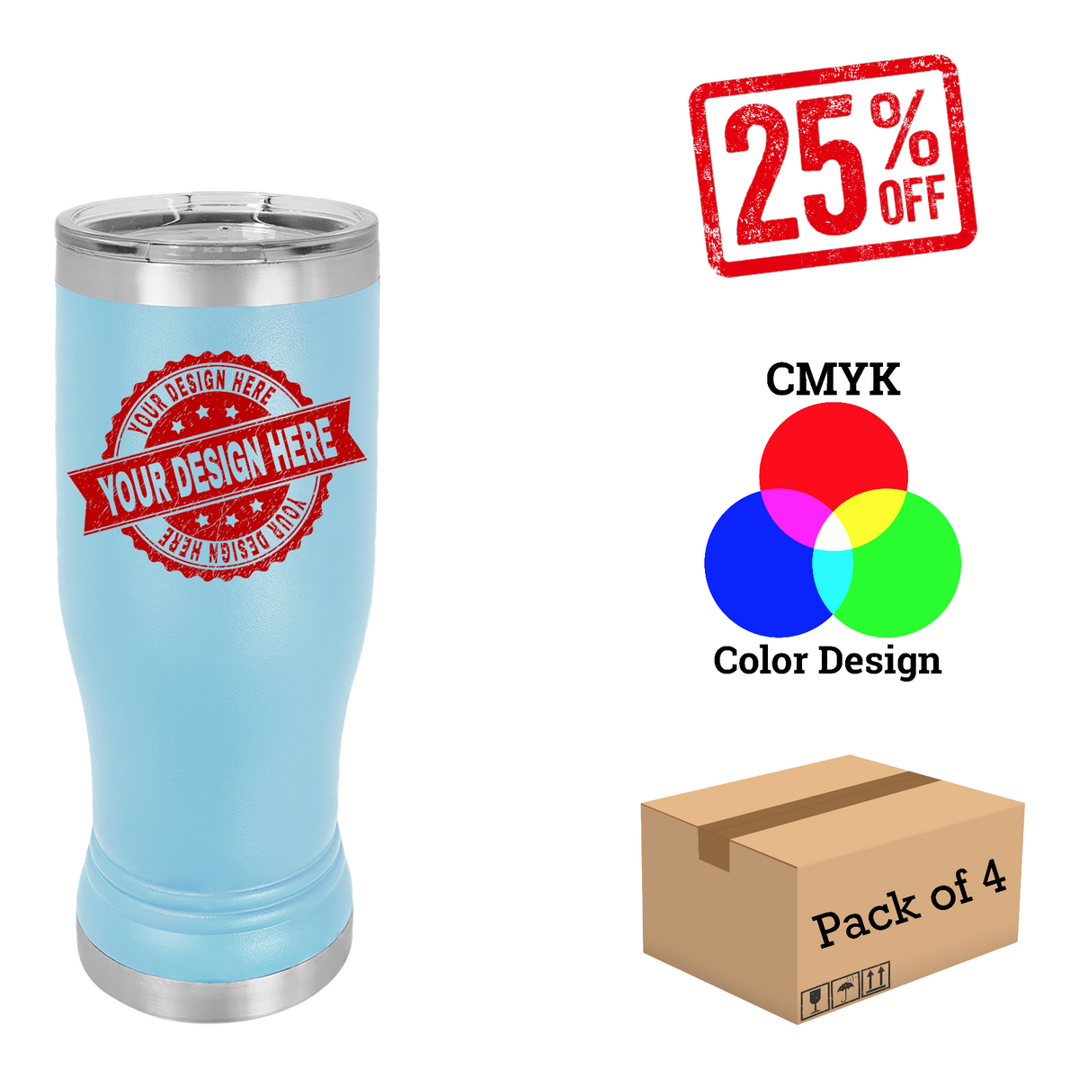 4 Pack Polar Camel 14oz.Pilsner