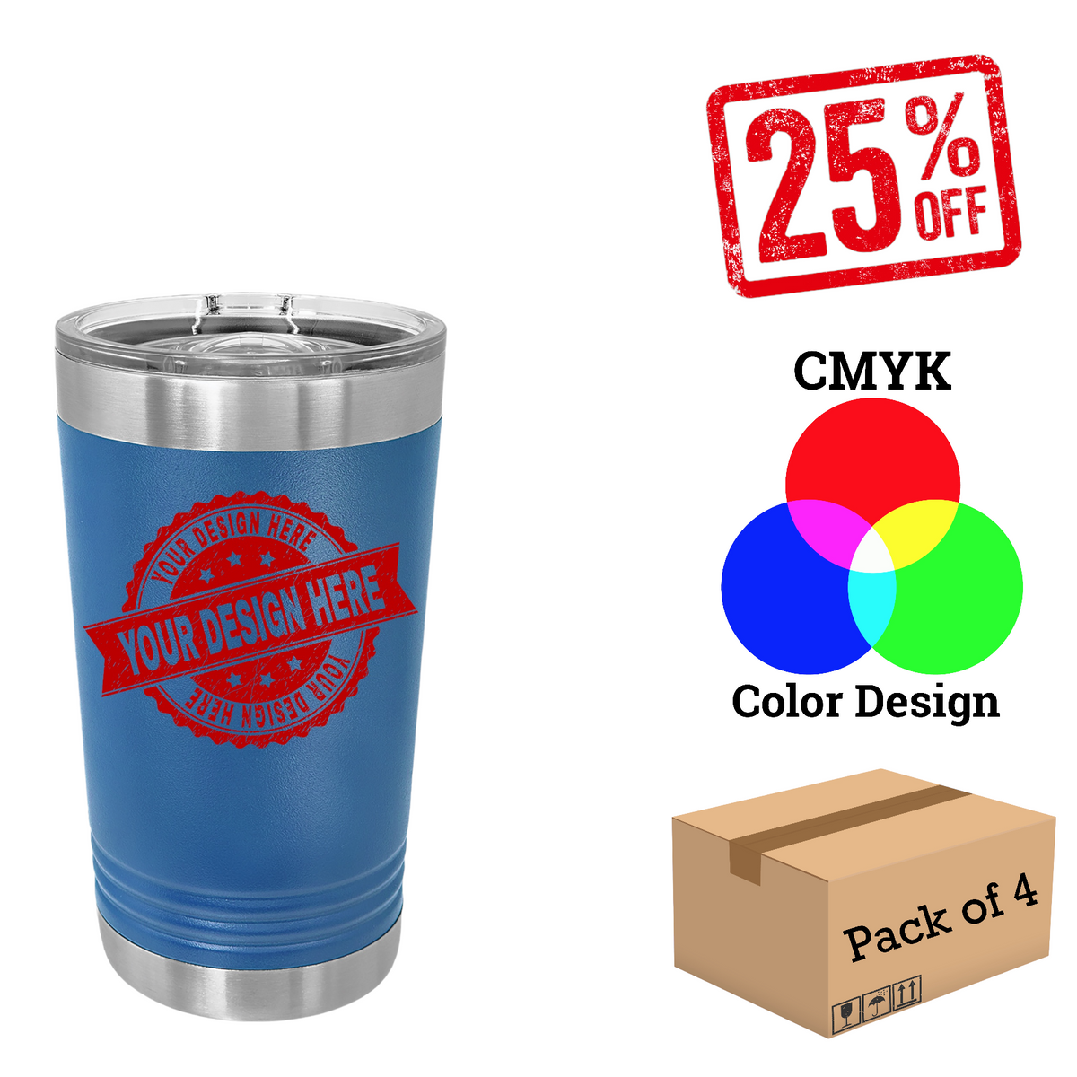 4 Pack Polar Camel 16 oz. Pint