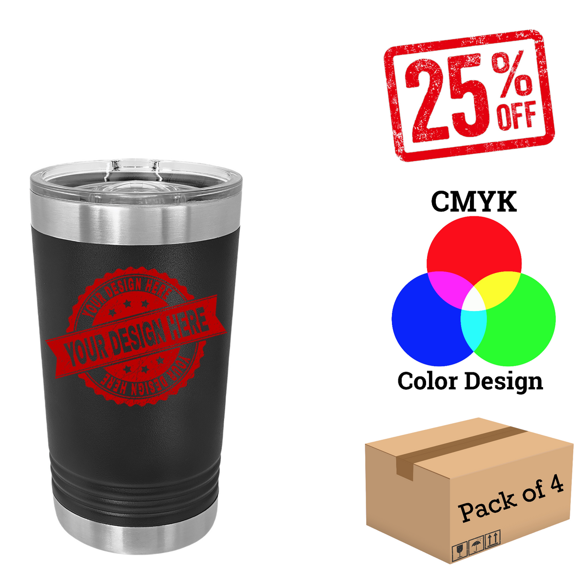 4 Pack Polar Camel 16 oz. Pint