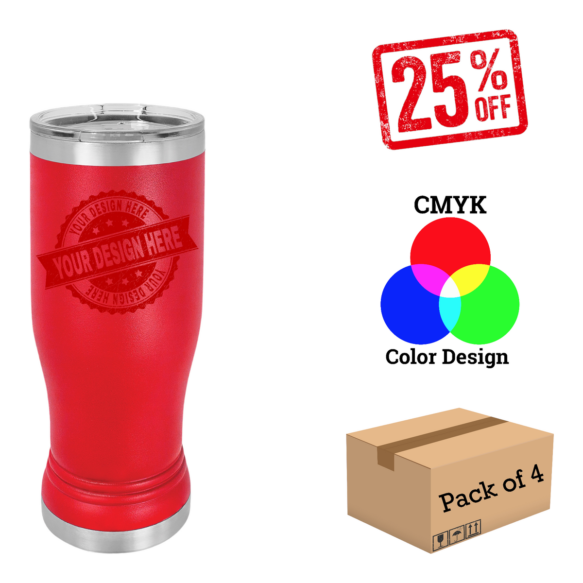 4 Pack Polar Camel 14oz.Pilsner