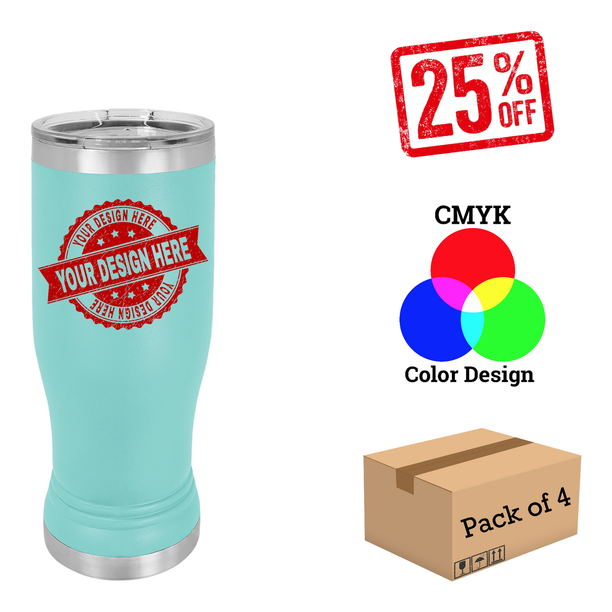 4 Pack Polar Camel 14oz.Pilsner