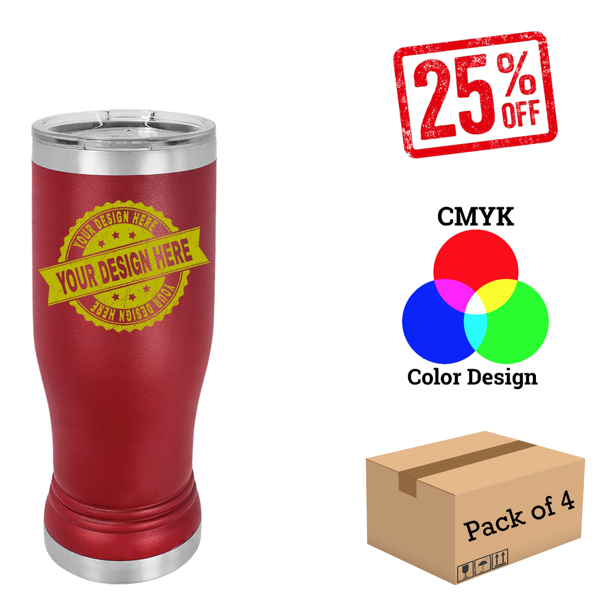 4 Pack Polar Camel 14oz.Pilsner