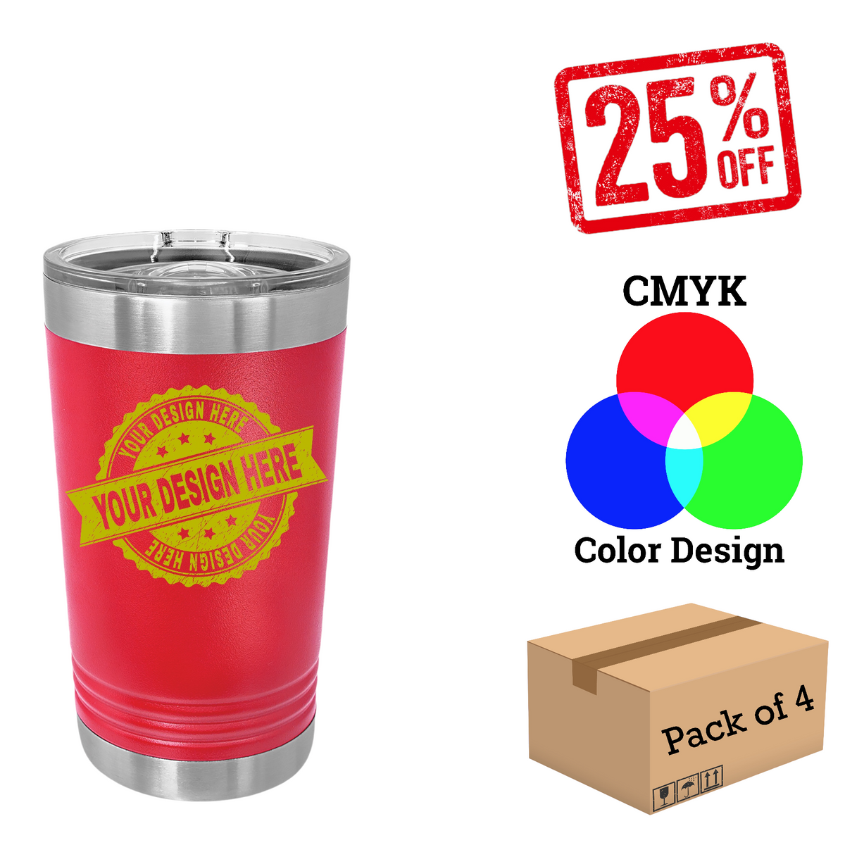 4 Pack Polar Camel 16 oz. Pint