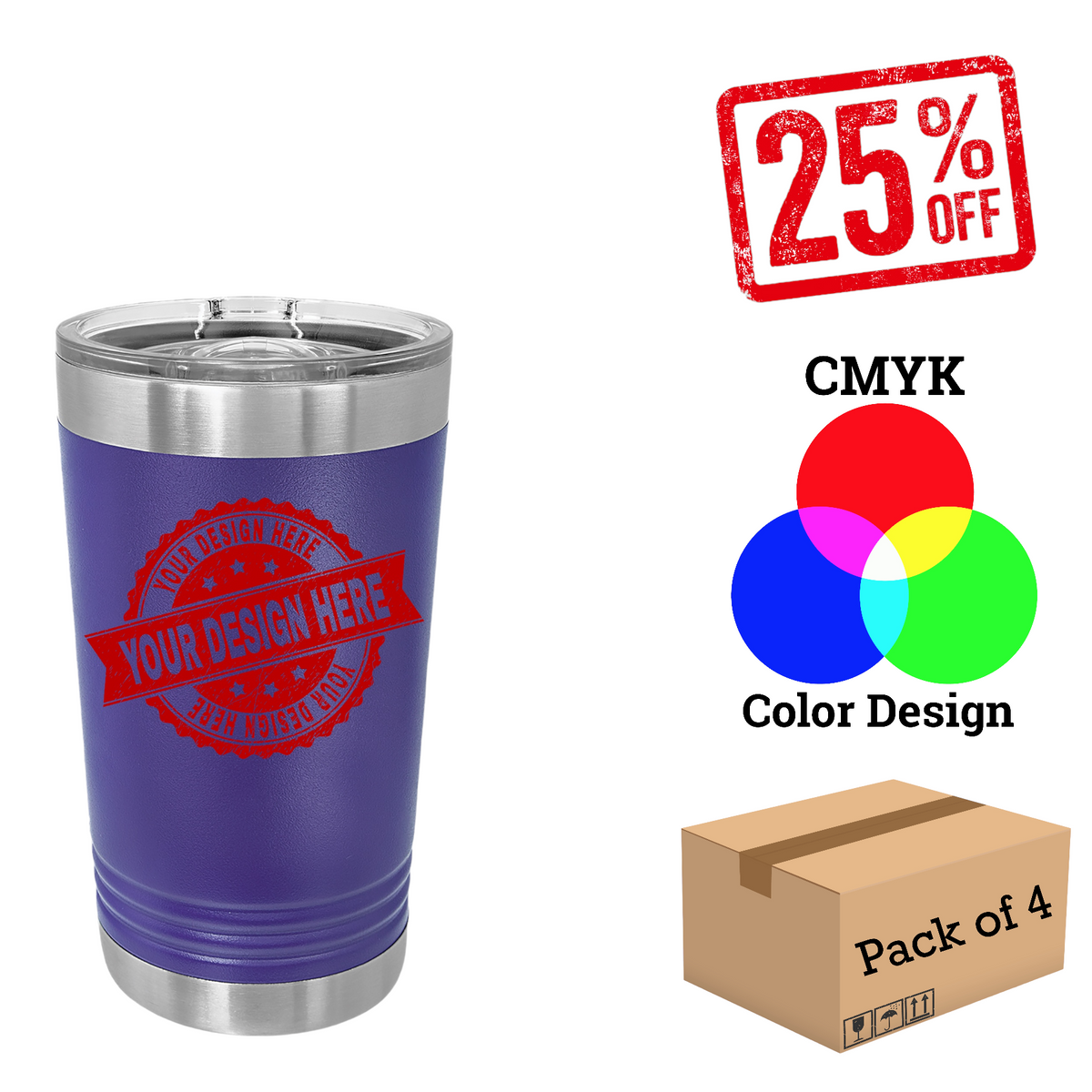 4 Pack Polar Camel 16 oz. Pint