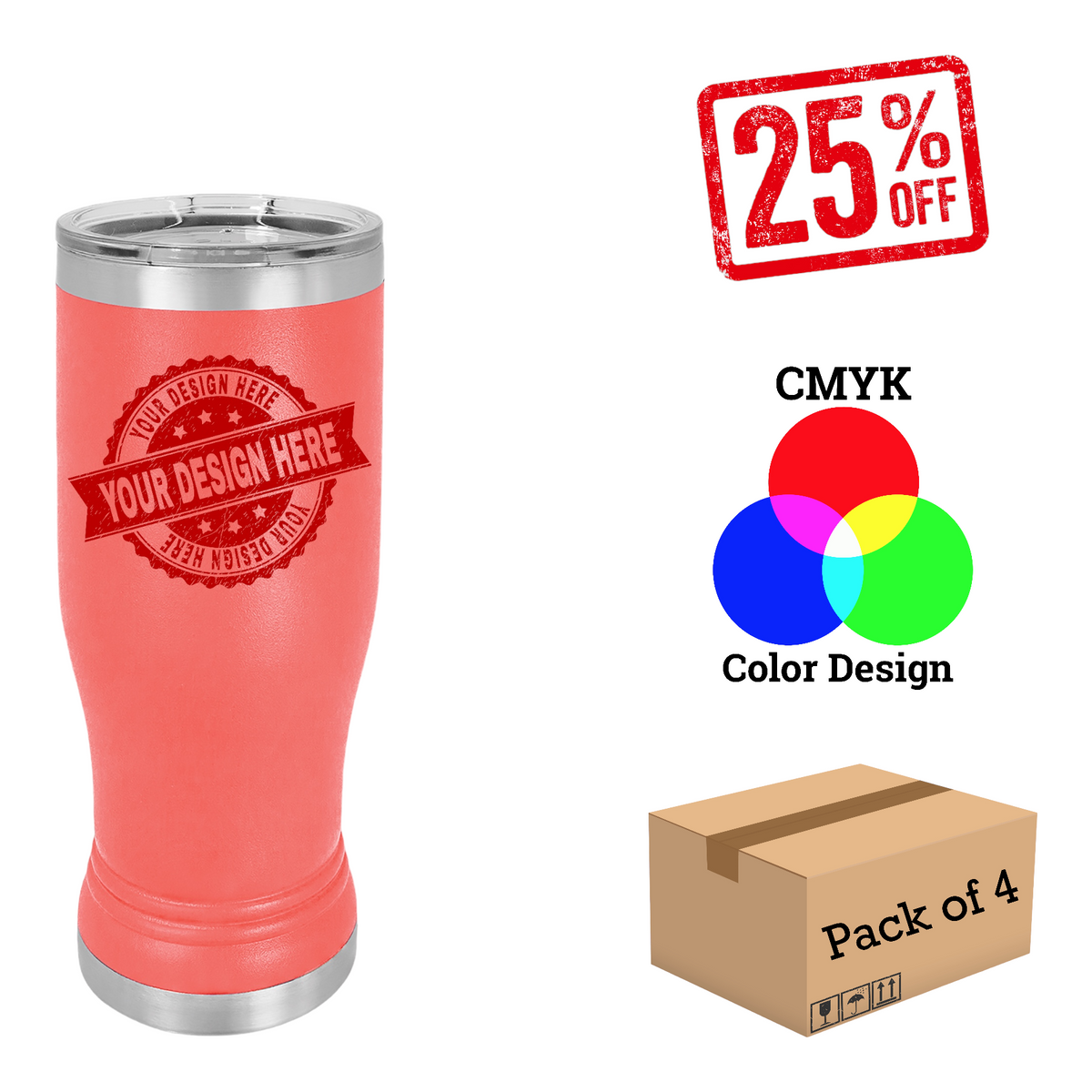 4 Pack Polar Camel 14oz.Pilsner