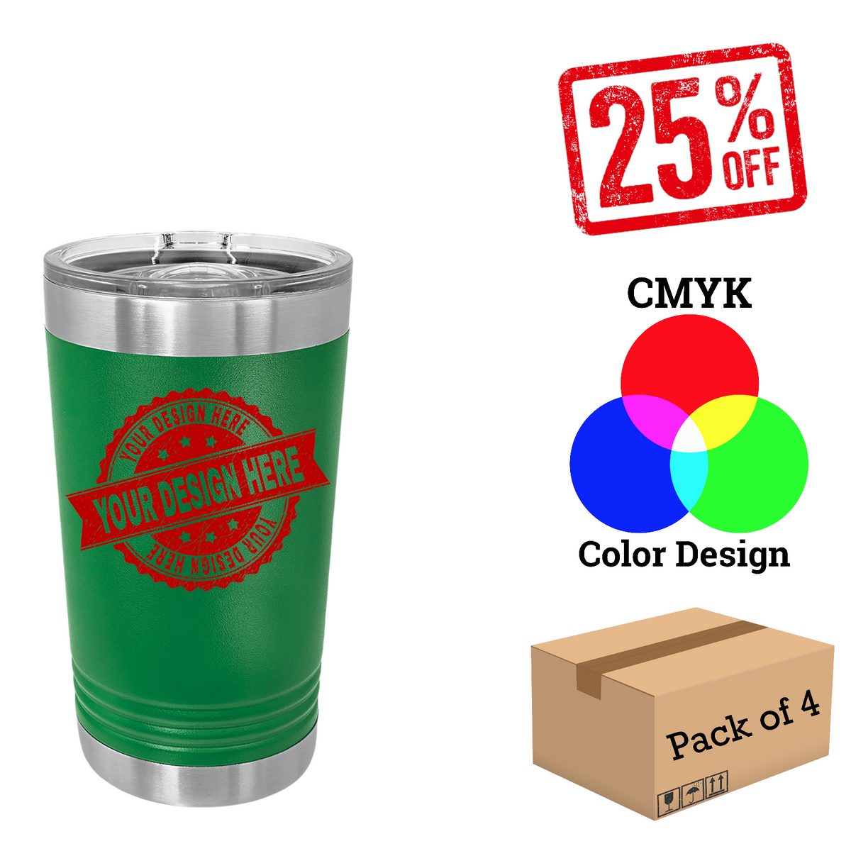 4 Pack Polar Camel 16 oz. Pint