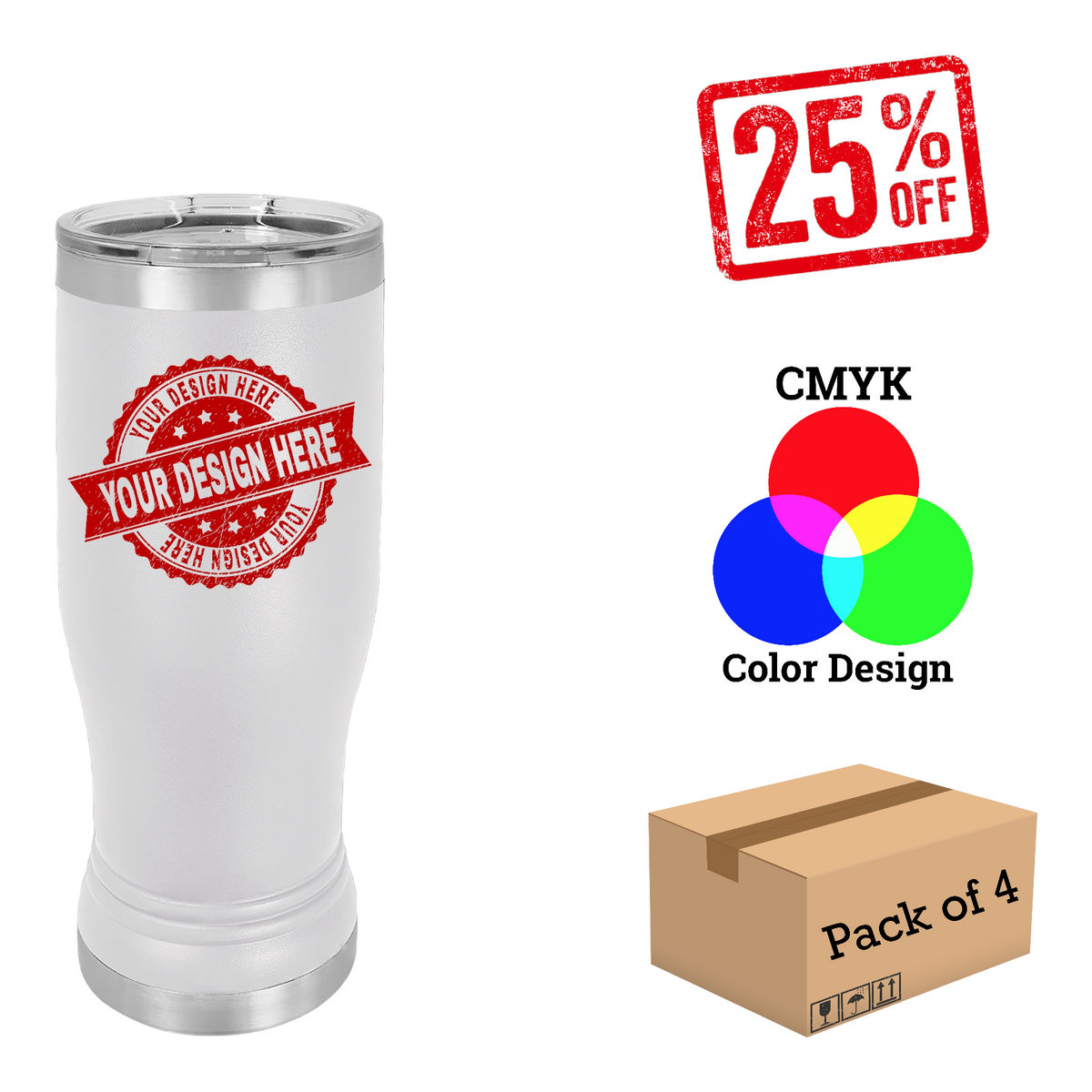 4 Pack Polar Camel 14oz.Pilsner