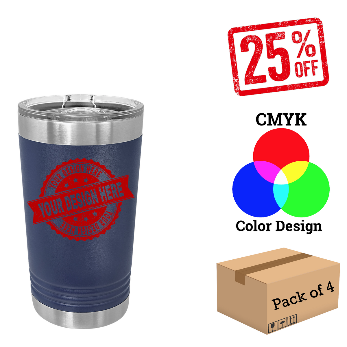 4 Pack Polar Camel 16 oz. Pint