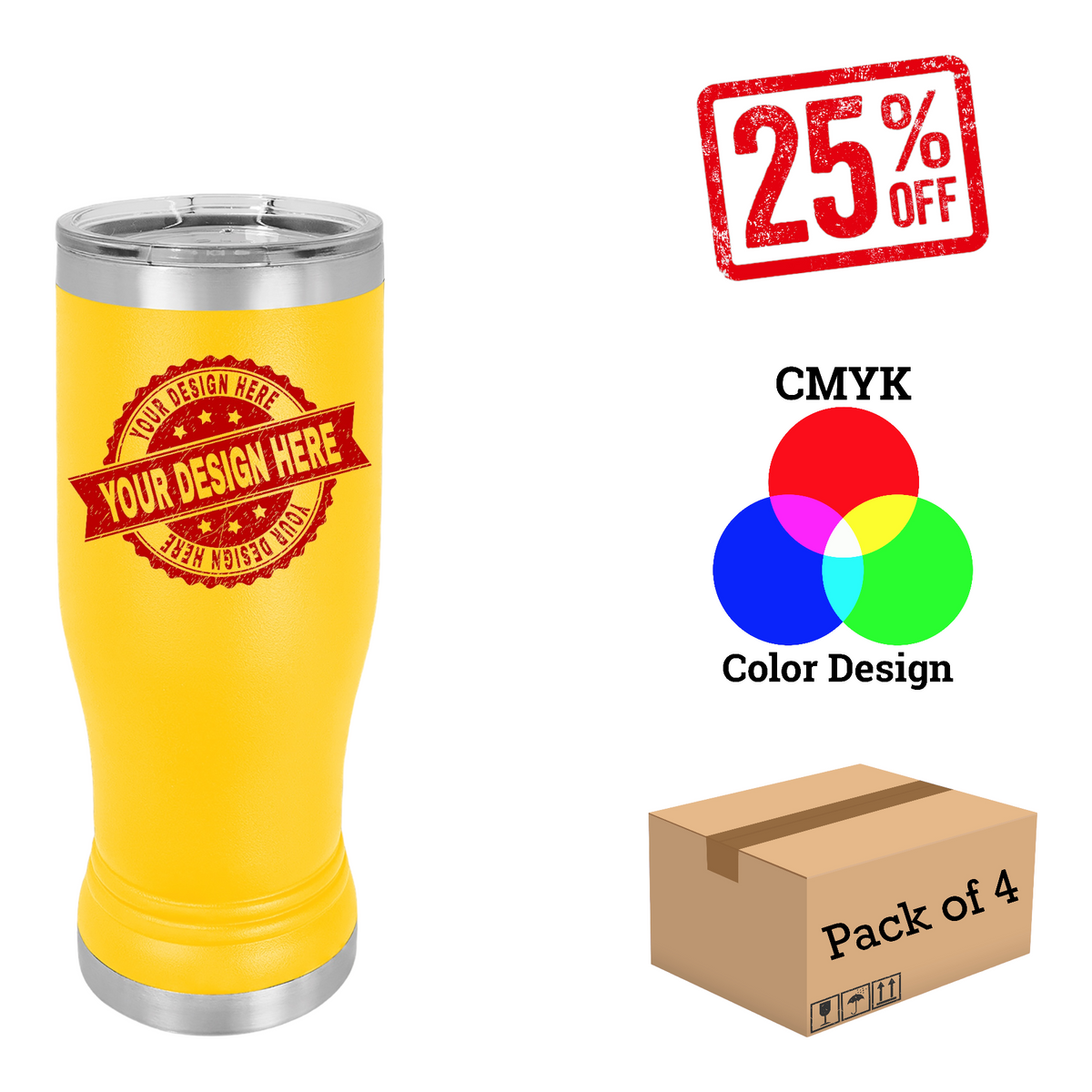4 Pack Polar Camel 14oz.Pilsner
