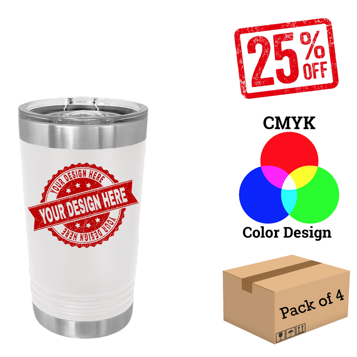 4 Pack Polar Camel 16 oz. Pint