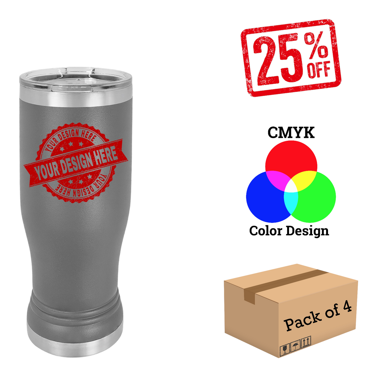 4 Pack Polar Camel 14oz.Pilsner