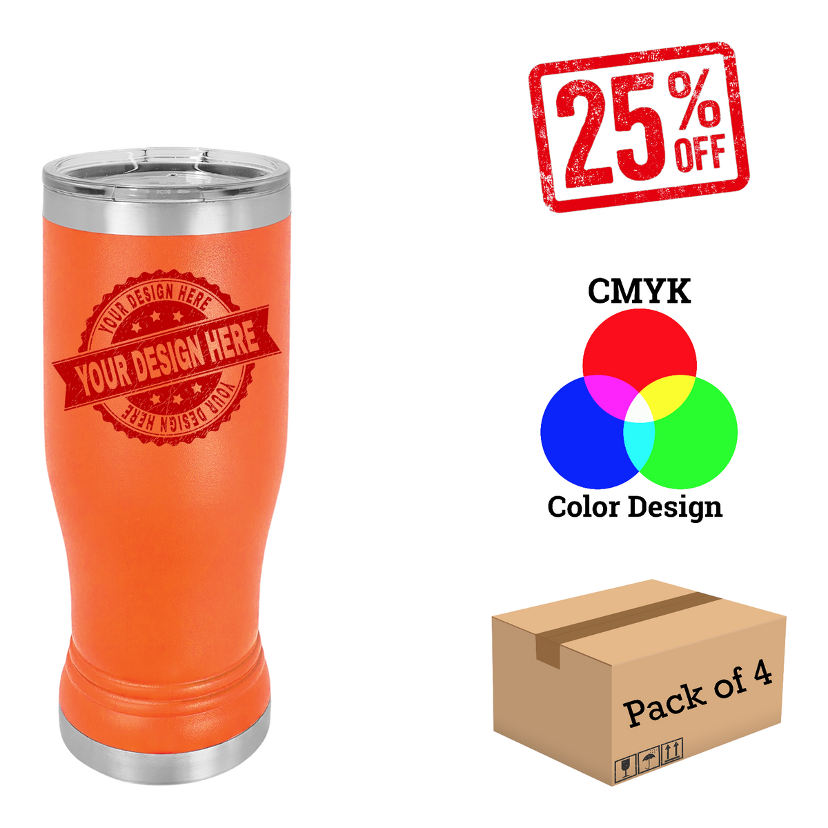 4 Pack Polar Camel 14oz.Pilsner