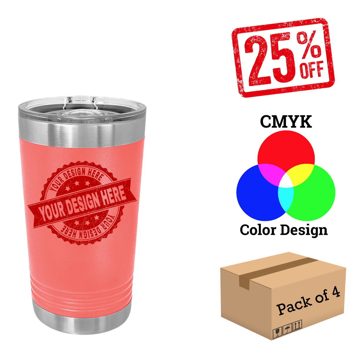 4 Pack Polar Camel 16 oz. Pint