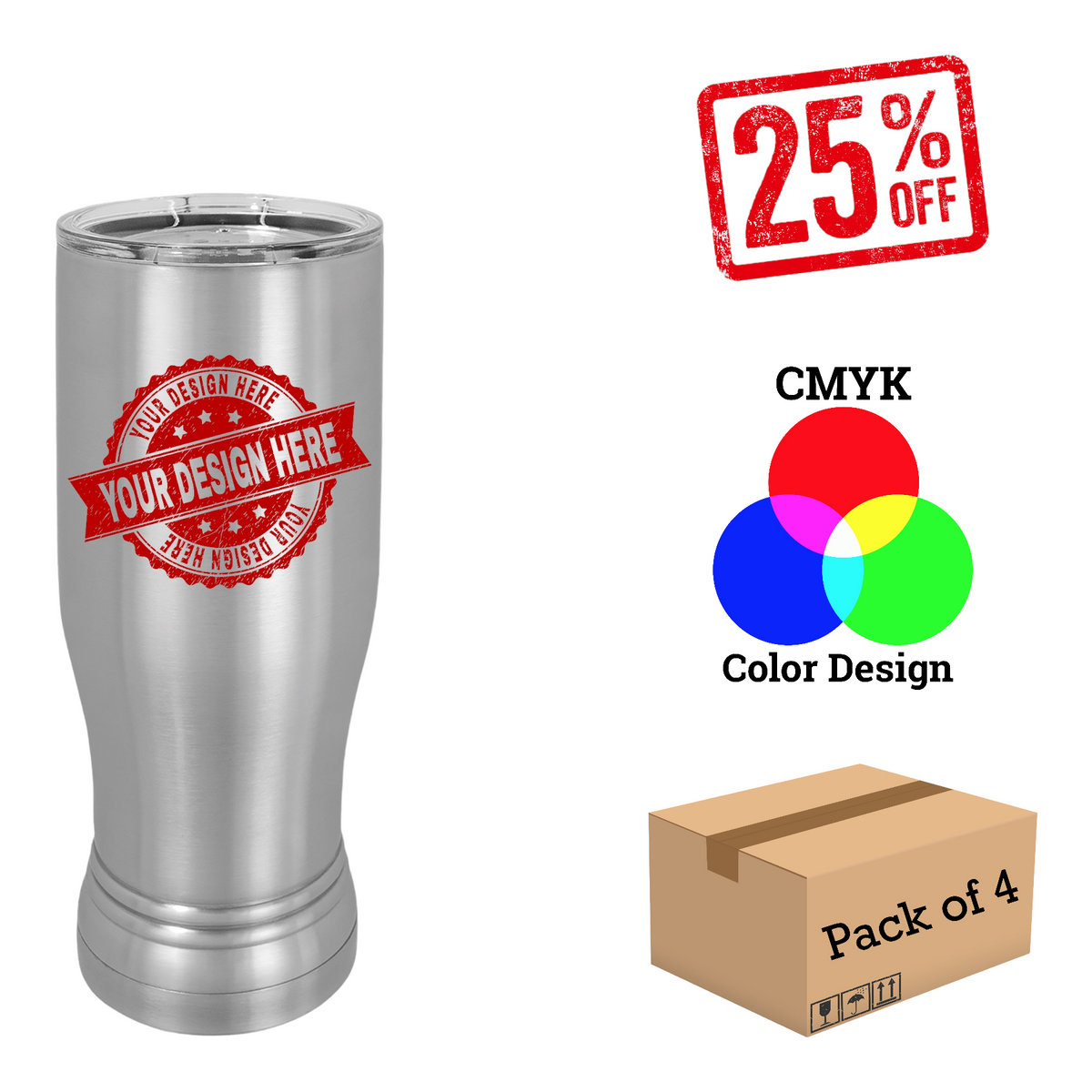 4 Pack Polar Camel 14oz.Pilsner