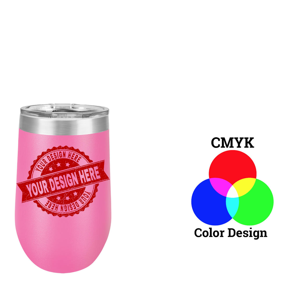 Polar Camel 16 oz. Vacuum Insulated Stemless Wine Tumbler with Lid