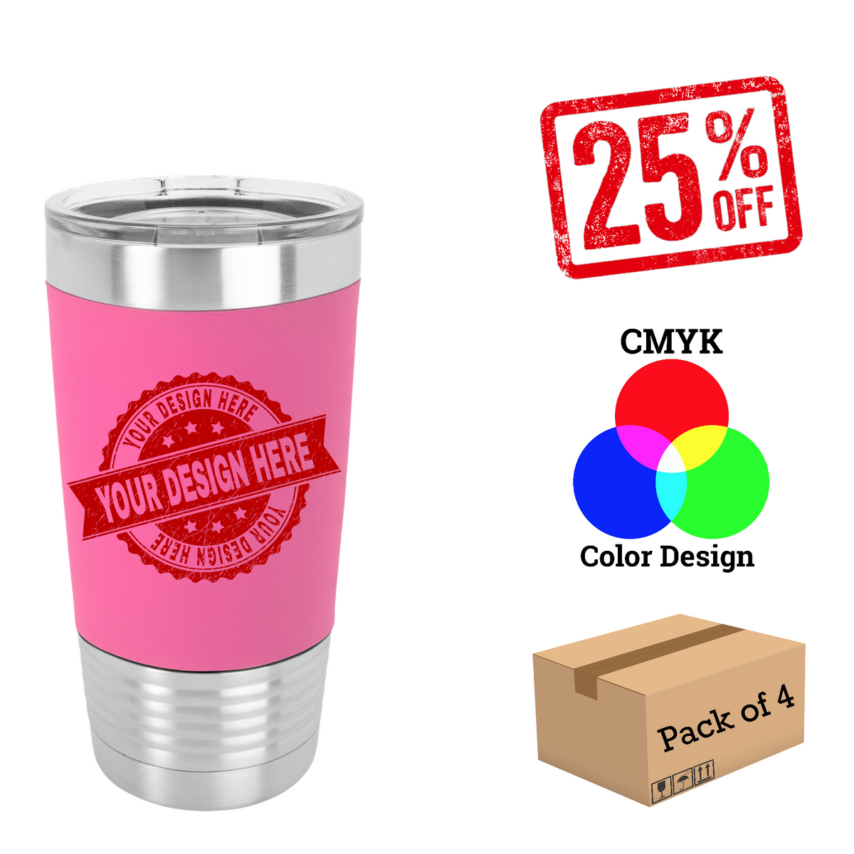 4 Pack Polar Camel 20 oz. Silicone