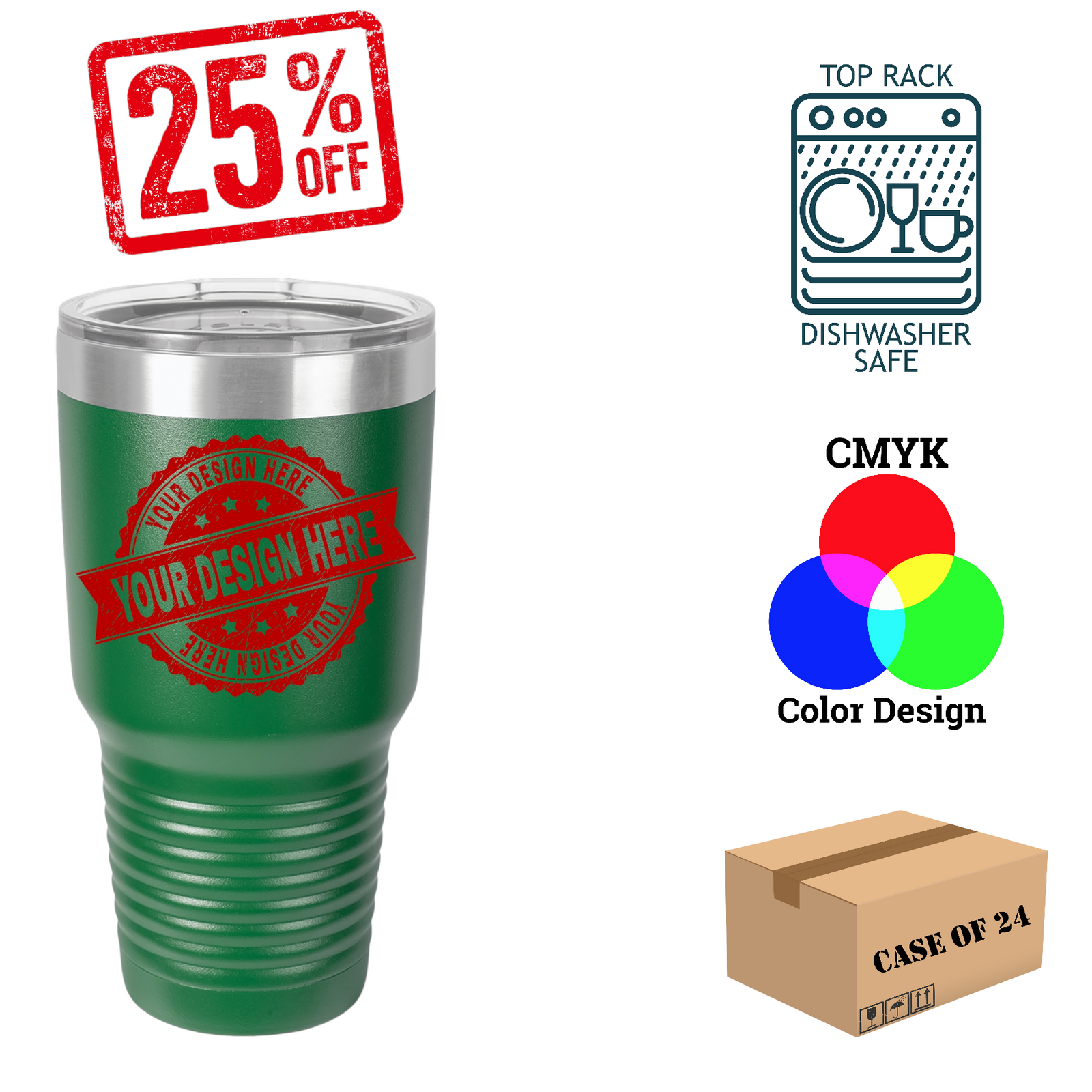Polar Camel 30 oz. Insulated Ringneck Tumbler Case of 24