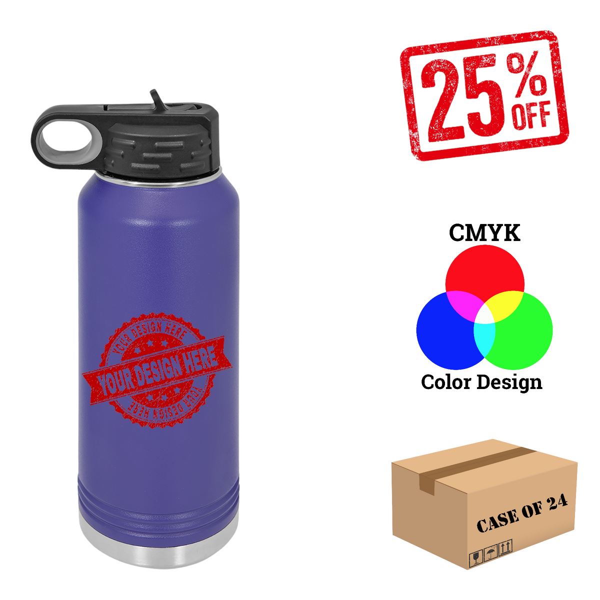 Polar Camel 32oz. Water Bottle Case of 12