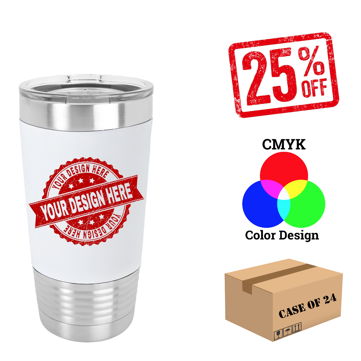 Polar Camel 20 oz. Silicone Case of 24