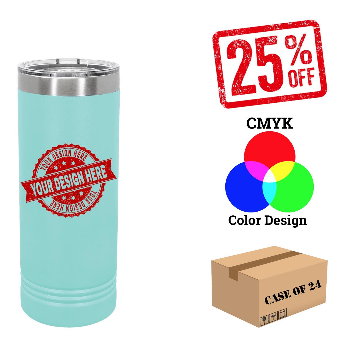 Polar Camel 22 oz. Skinny Tumbler Case of 24