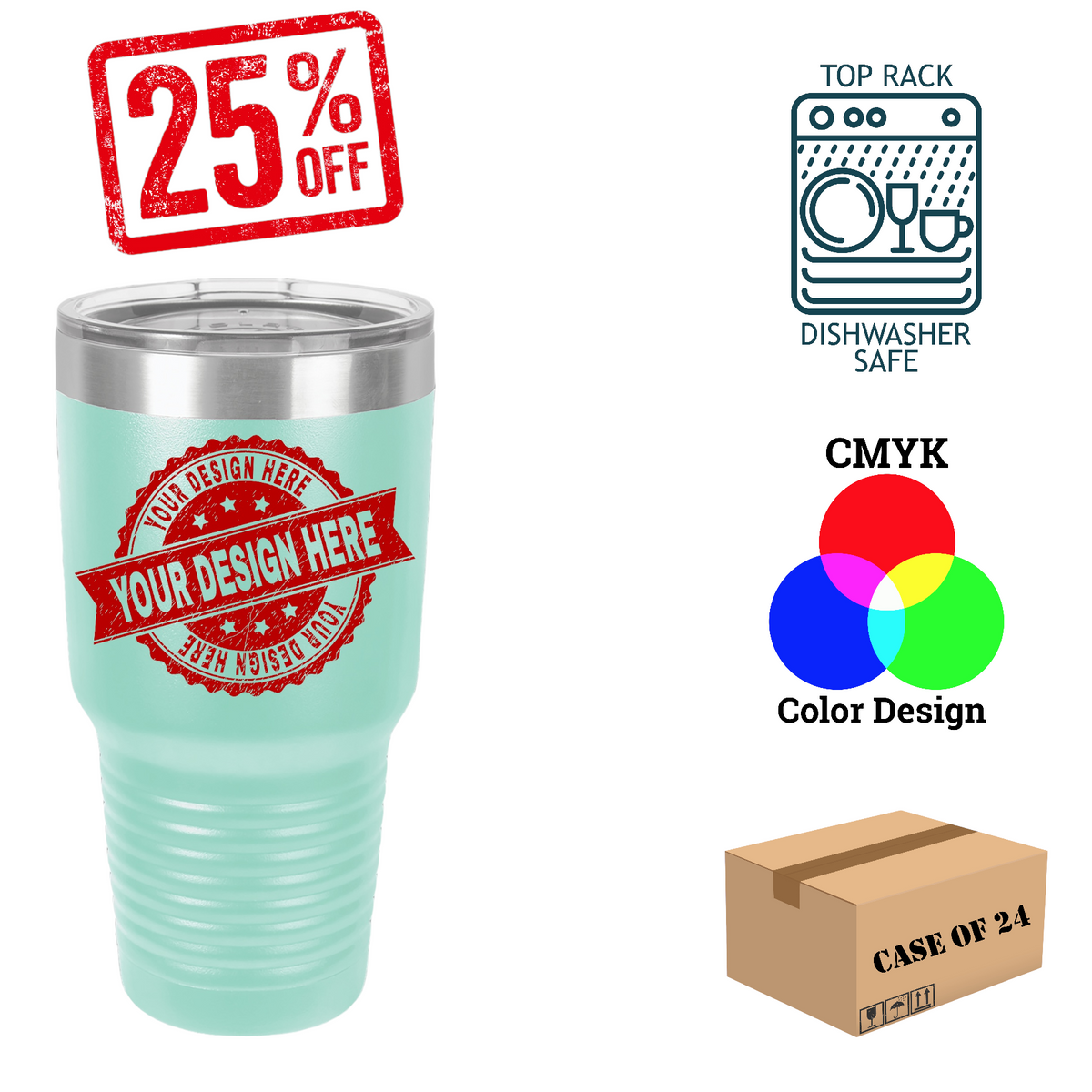 Polar Camel 30 oz. Insulated Ringneck Tumbler Case of 24