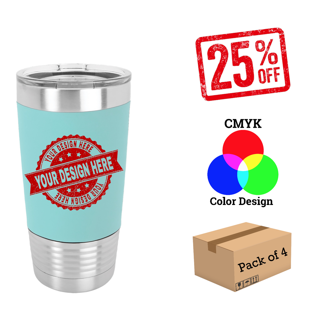 4 Pack Polar Camel 20 oz. Silicone