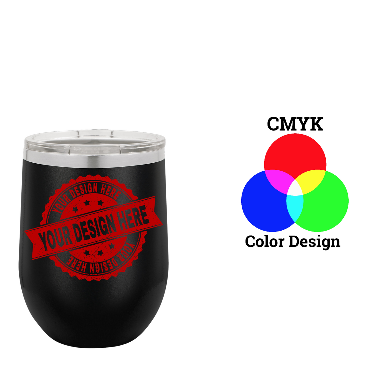 Polar Camel 12 oz. Vacuum Insulated Stemless Wine Tumbler with Lid