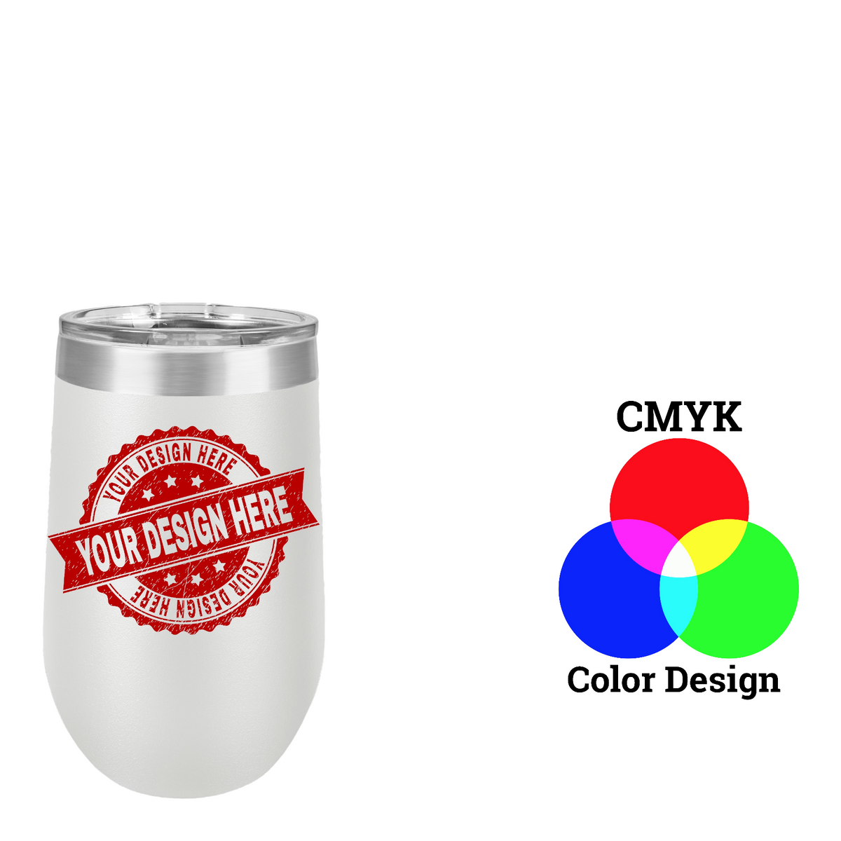 Polar Camel 16 oz. Vacuum Insulated Stemless Wine Tumbler with Lid