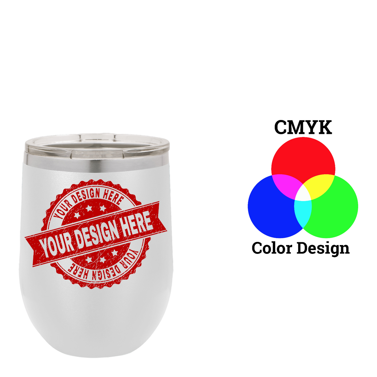 Polar Camel 12 oz. Vacuum Insulated Stemless Wine Tumbler with Lid