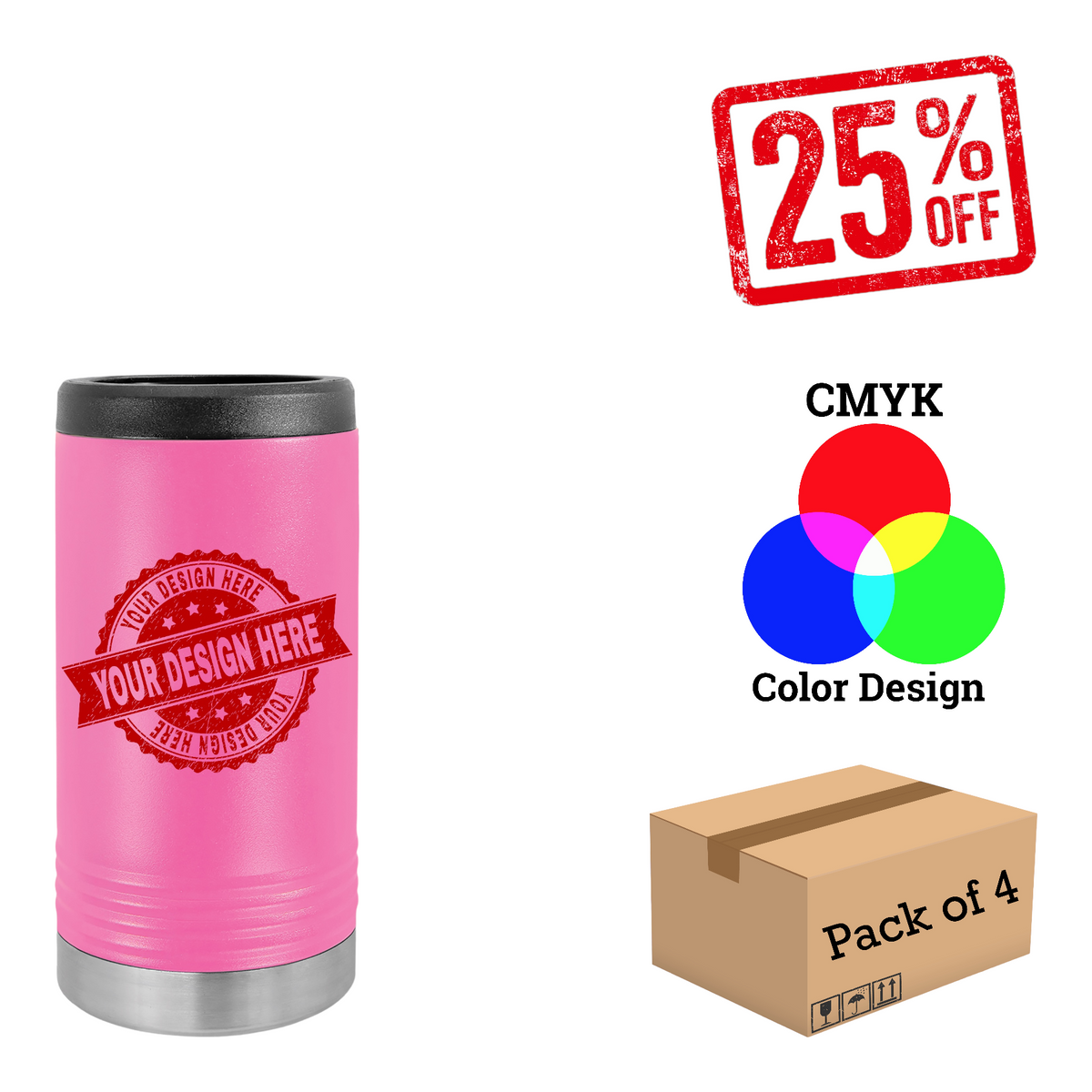 4 Pack Polar Camel Slim Beverage Holder