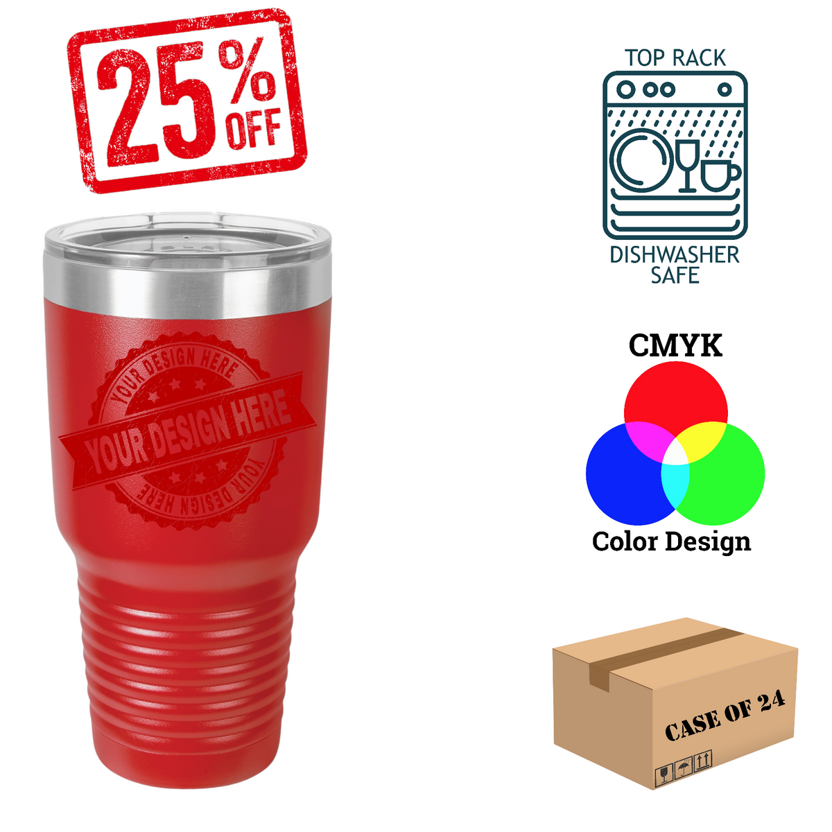Polar Camel 30 oz. Insulated Ringneck Tumbler Case of 24