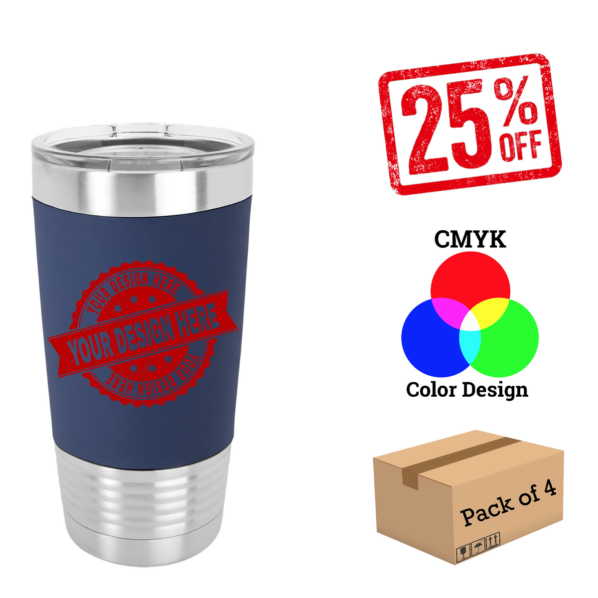 4 Pack Polar Camel 20 oz. Silicone