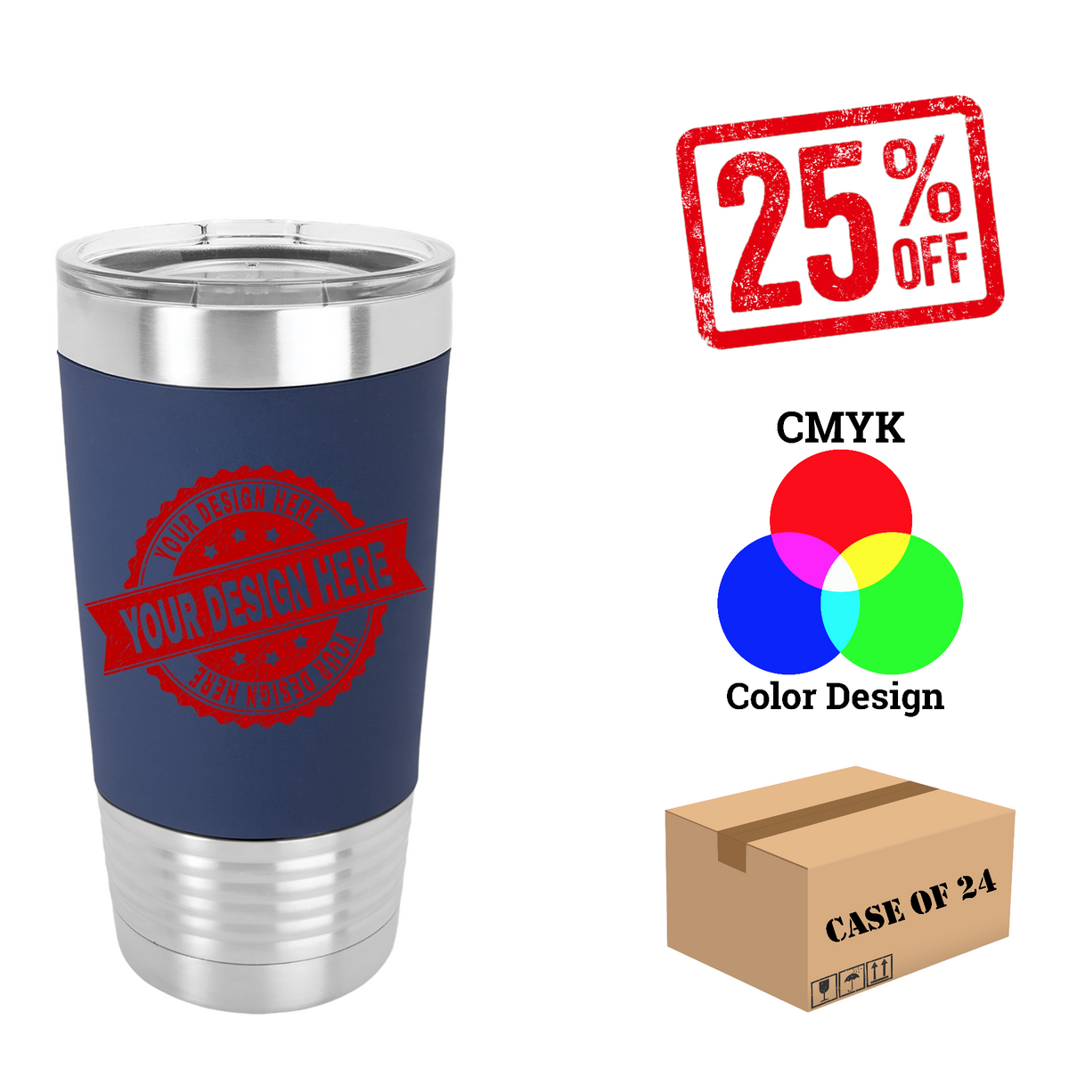 Polar Camel 20 oz. Silicone Case of 24