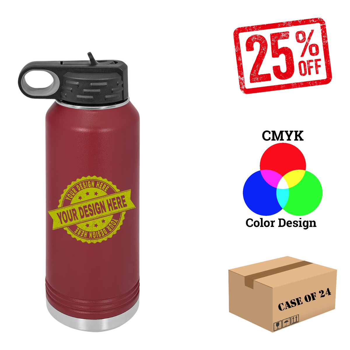 Polar Camel 32oz. Water Bottle Case of 12