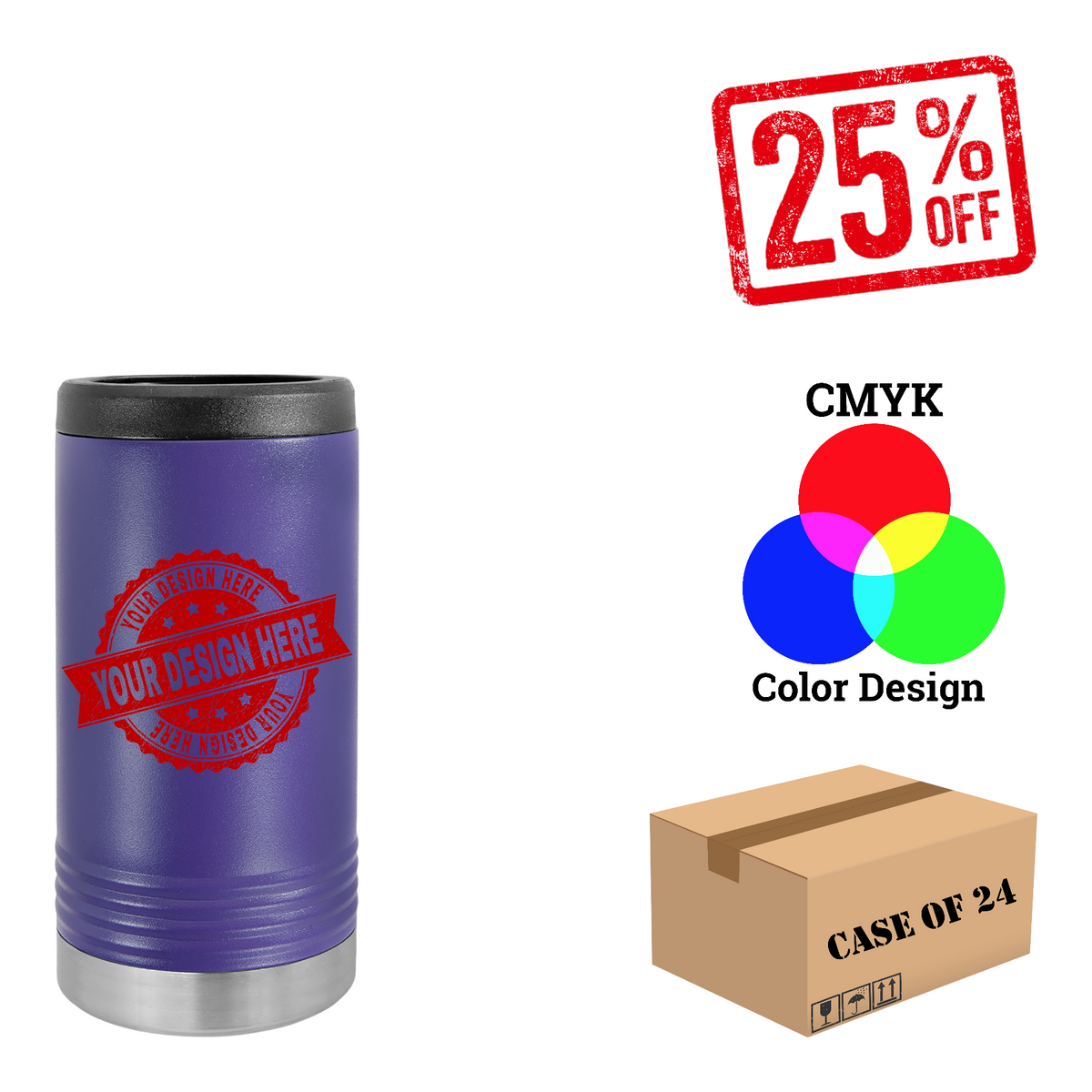 Polar Camel Slim Beverage Holder Case of 24