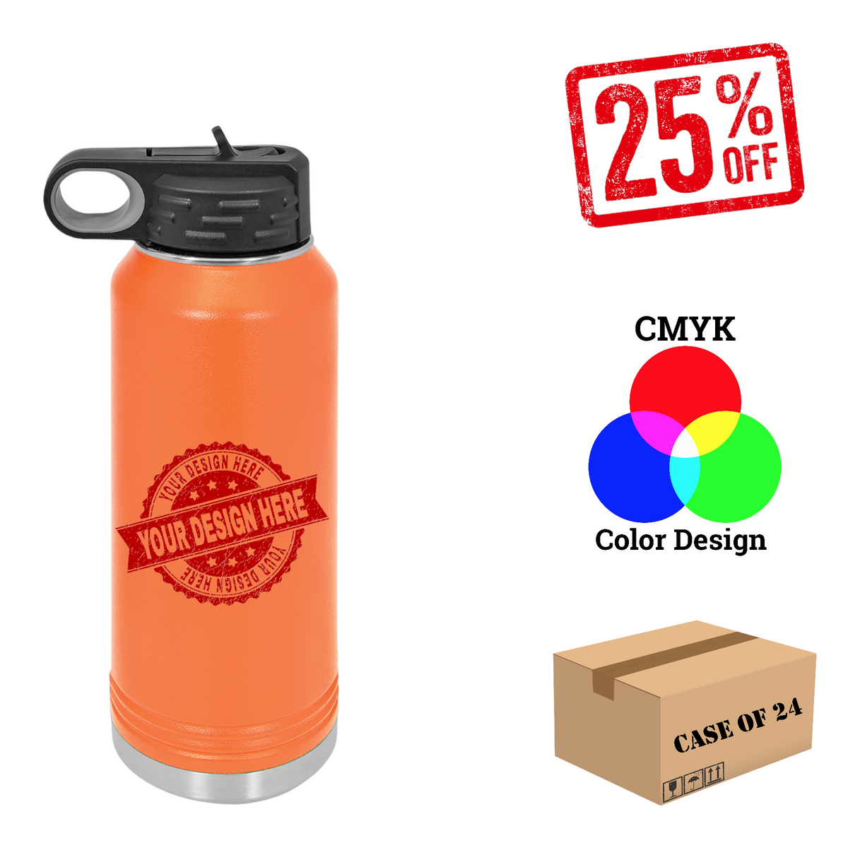 Polar Camel 32oz. Water Bottle Case of 12