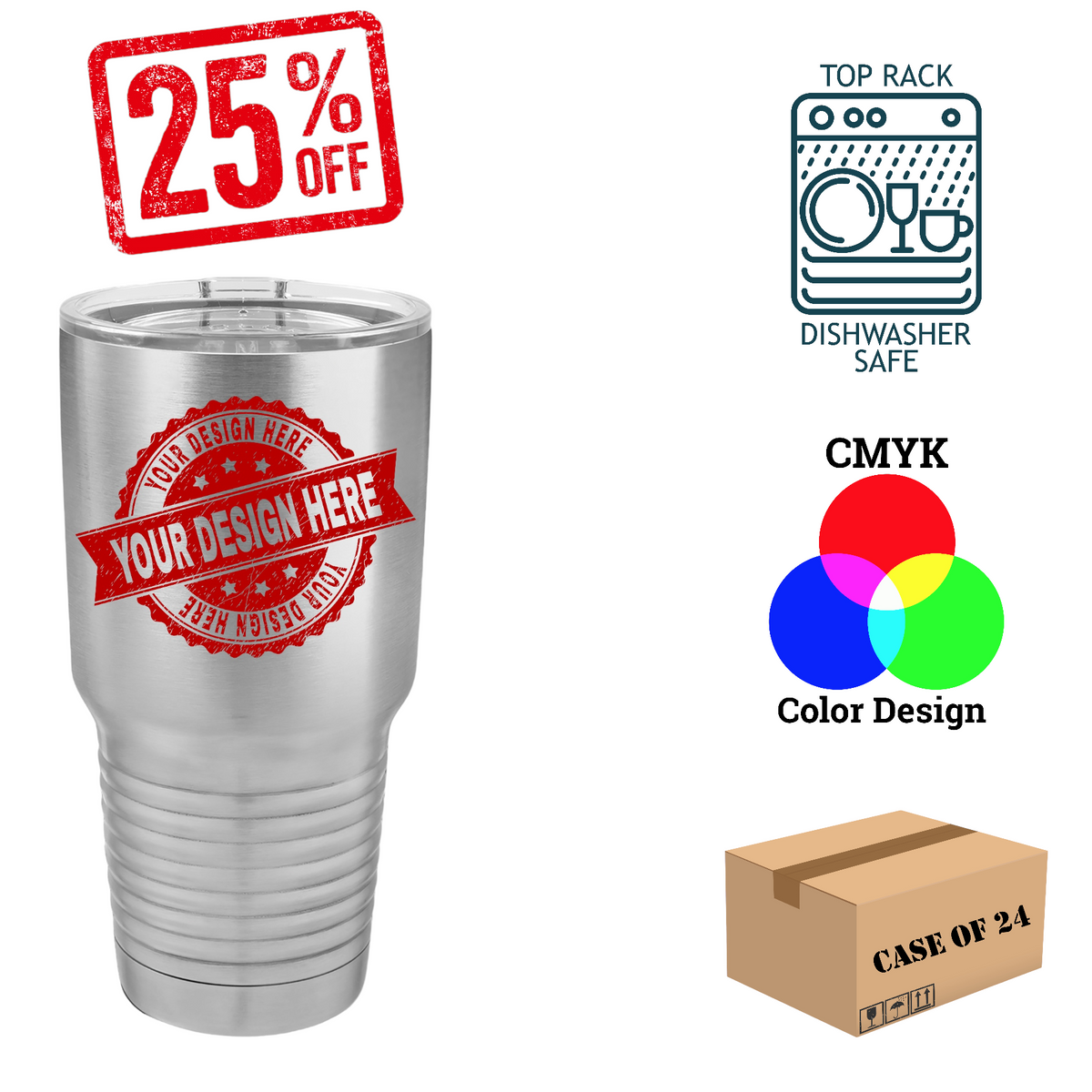 Polar Camel 30 oz. Insulated Ringneck Tumbler Case of 24