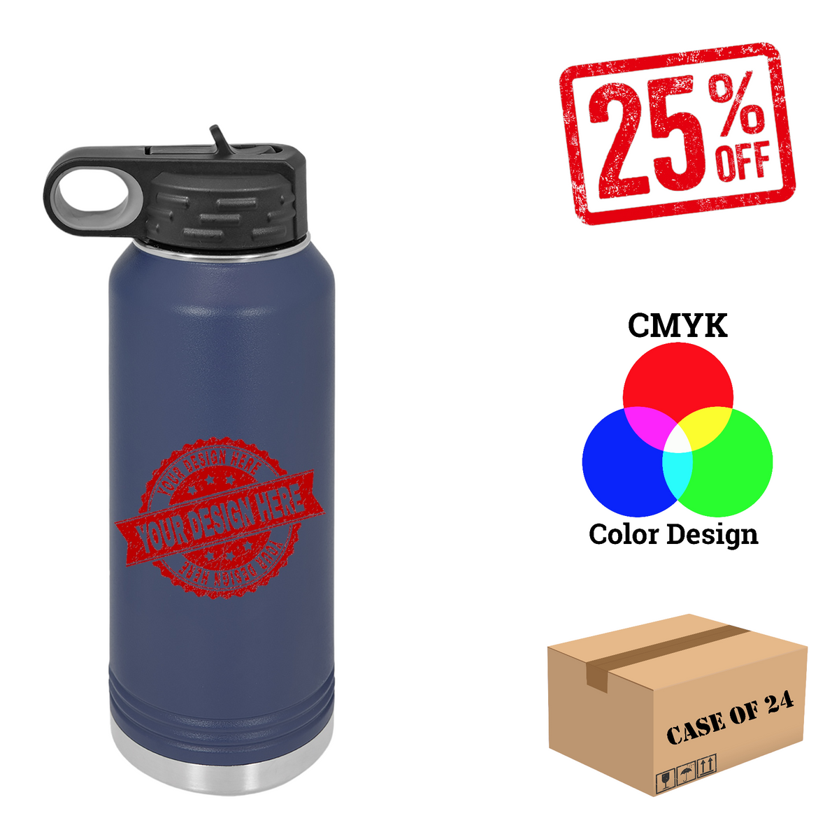 Polar Camel 32oz. Water Bottle Case of 12