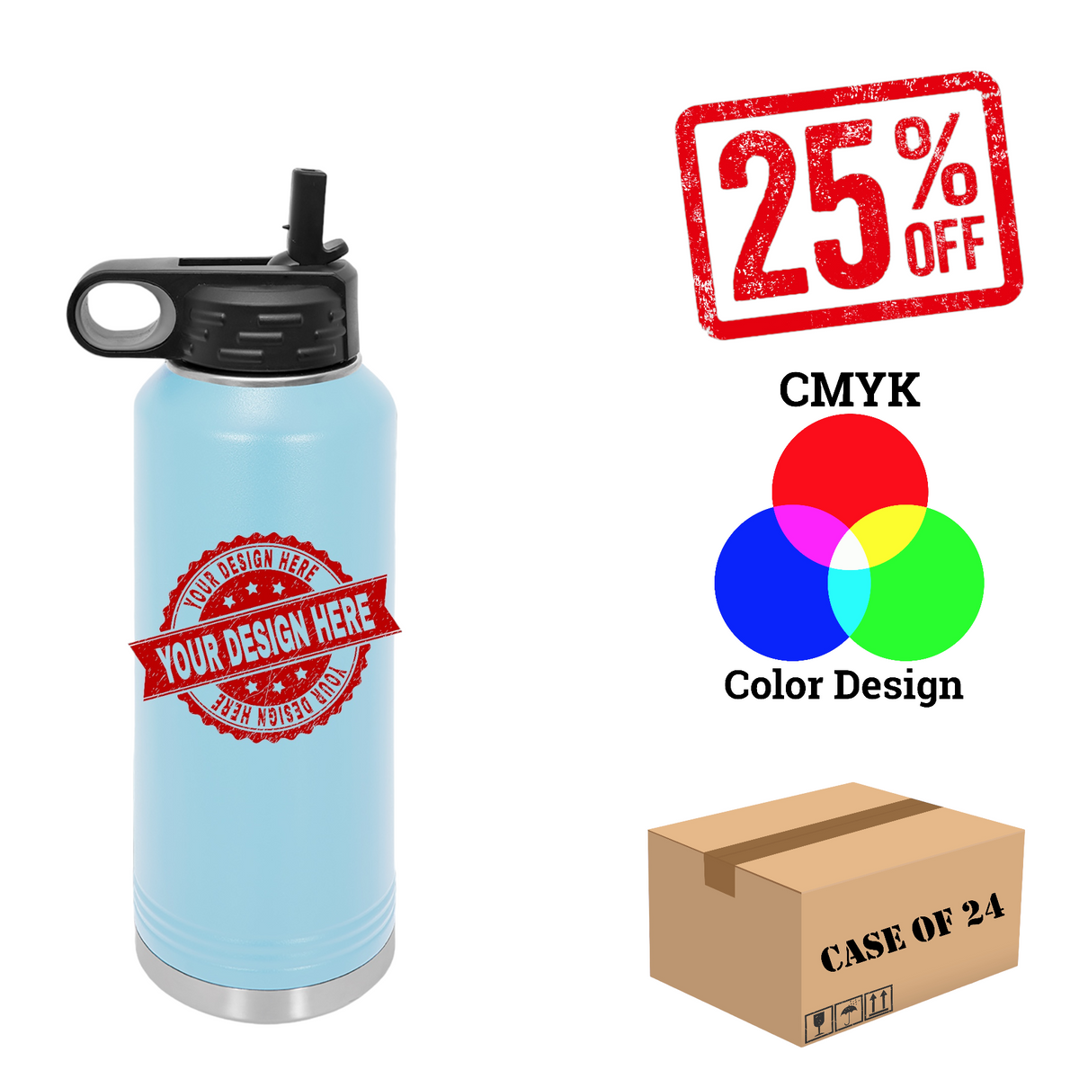 Polar Camel 40oz. Water Bottle Case of 12