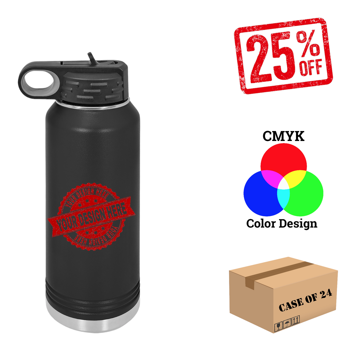 Polar Camel 32oz. Water Bottle Case of 12