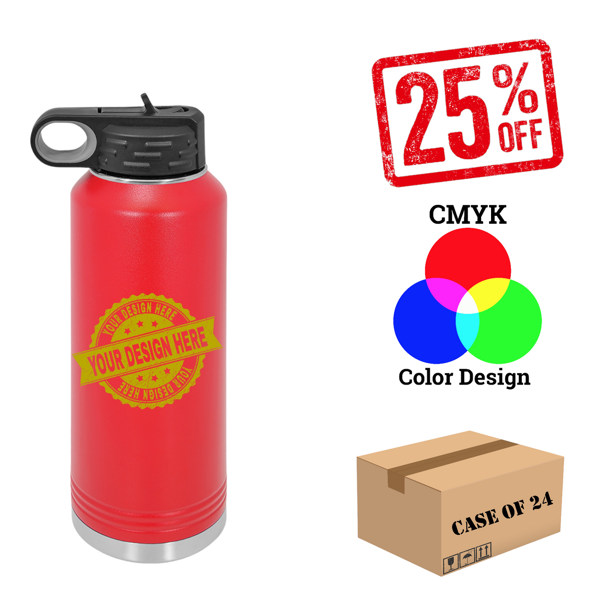 Polar Camel 40oz. Water Bottle Case of 12