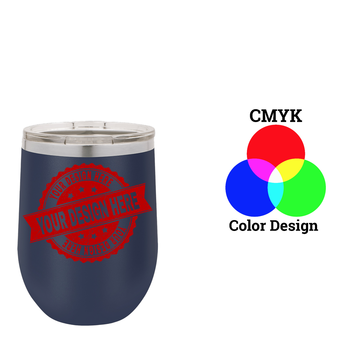 Polar Camel 12 oz. Vacuum Insulated Stemless Wine Tumbler with Lid