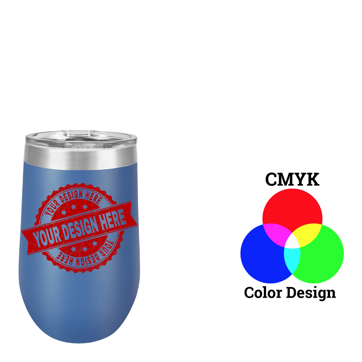 Polar Camel 16 oz. Vacuum Insulated Stemless Wine Tumbler with Lid