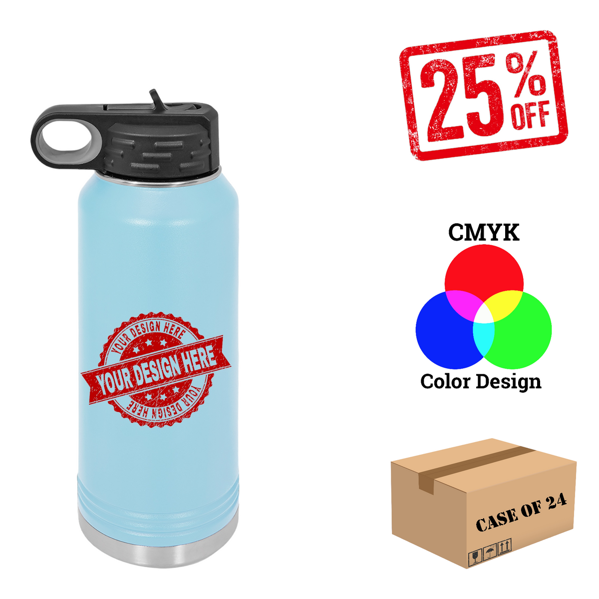 Polar Camel 32oz. Water Bottle Case of 12